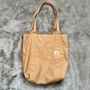 Carhartt Vertical Open Tote Brown Bag Durable Tough EUC